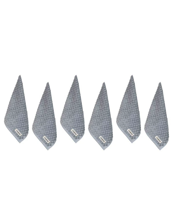 Atom Washcloth Bath Bundle- 6 Pack - Grey - Image 4