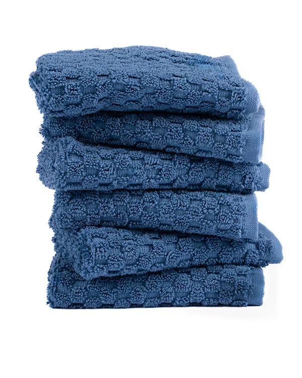 Atom Washcloth Bath Bundle - Slate Blue - 6 Pack - Image 2