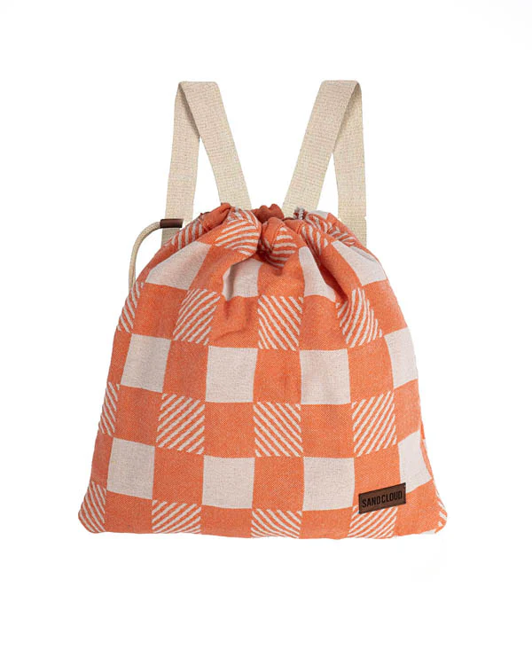 Checker Towel Bag - Coral - Image 2