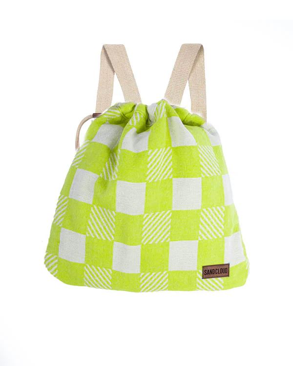 Checker Towel Bag  - Lime - Image 2