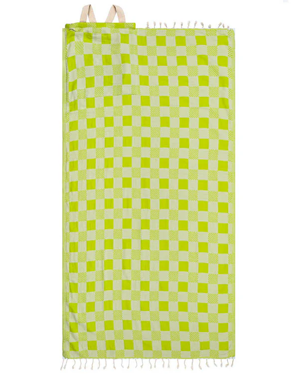 Checker Towel Bag  - Lime - Image 7