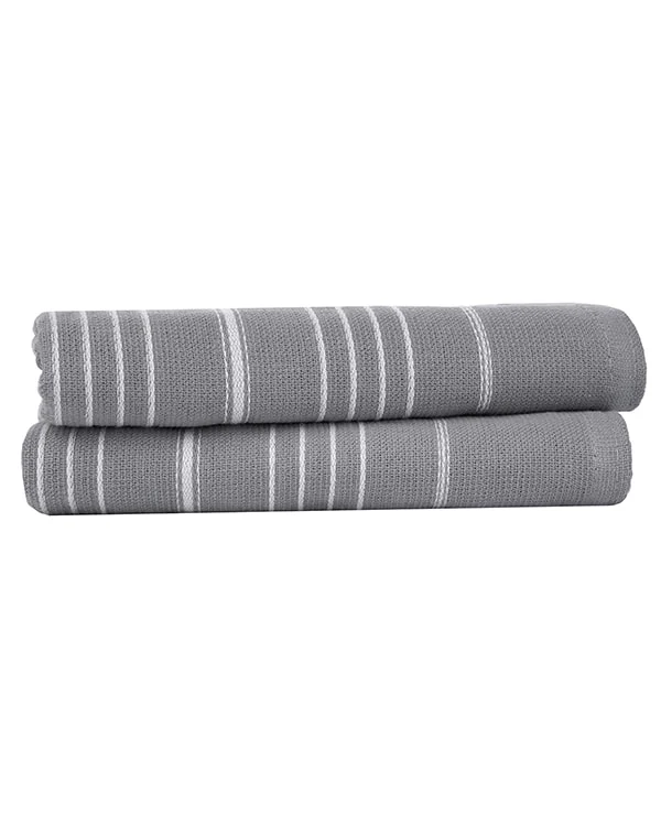 Classic Fringeless Hand Bath Bundle 2 Pack  - Grey - Image 2
