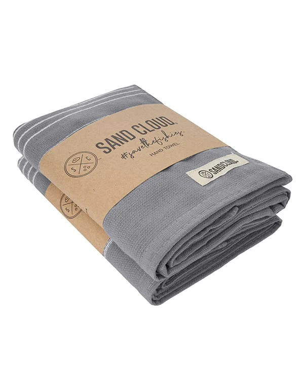 Classic Fringeless Hand Bath Bundle 2 Pack  - Grey - Image 3