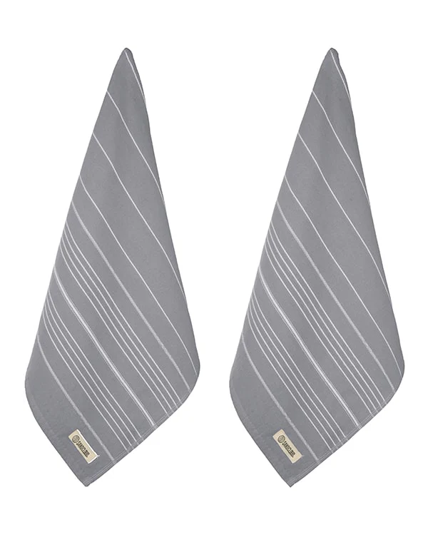Classic Fringeless Hand Bath Bundle 2 Pack  - Grey - Image 4