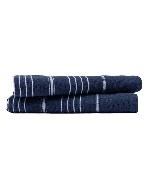 Classic Fringeless Hand Bath Bundle 2 Pack - Navy - Image 2