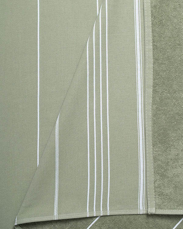 Classic Fringeless XL Bath Bundle 2 Pack - Hedge Green - Image 6