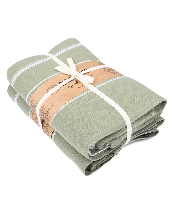 Classic Fringeless XL Bath Bundle 2 Pack - Hedge Green - Image 8