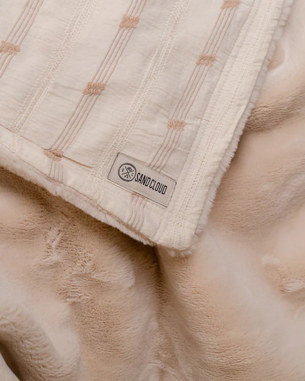 Cozy Texture Plush Blanket - Beige - Image 9