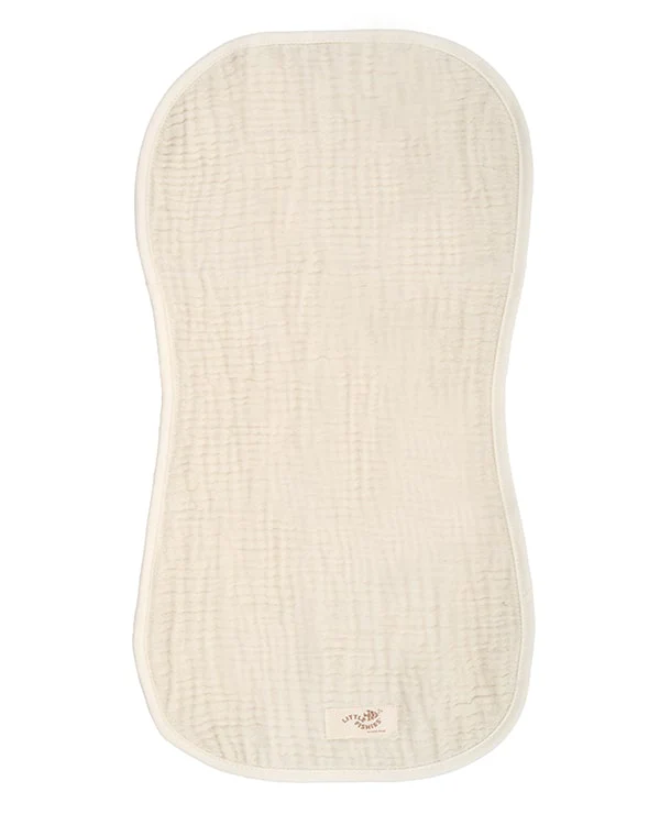 Little Fishies Gauze Burping Cloth Bundle - 3 Pack - Natural / Beige / Warm Taupe - Image 6
