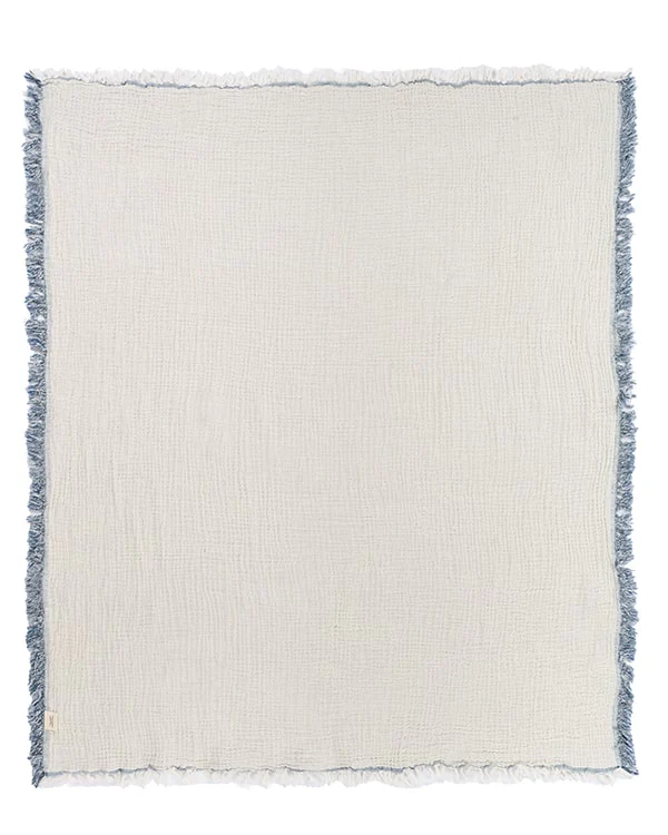 Little Fishies Gauze Receiving Blanket Set - 3 Pack - Sage / Grey / Navy - Image 16