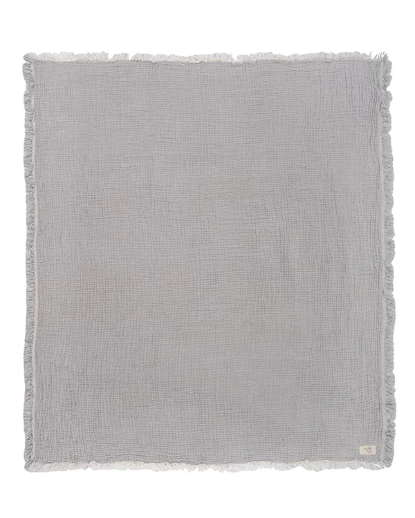 Little Fishies Gauze Receiving Blanket Set - 3 Pack - Sage / Grey / Navy - Image 5