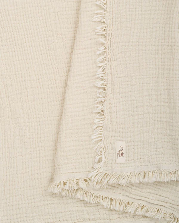 Little Fishies Gauze Receiving Blanket Set - 3 Pack - Seafoam / Peach Fuzz / Natural - Image 12