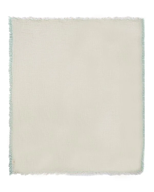 Little Fishies Gauze Receiving Blanket Set - 3 Pack - Seafoam / Peach Fuzz / Natural - Image 16