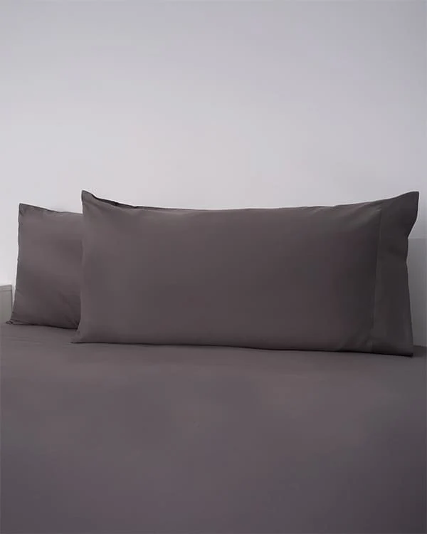 Luxe Sateen Pillowcase Set Steel Grey - Image 5