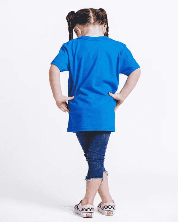 Make The Sea Trash Free Kids Tee - Sapphire Blue - Image 3