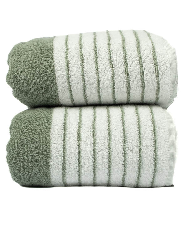 Micro Stripe Bath Bundle - 2 Pack - Sage - Image 4