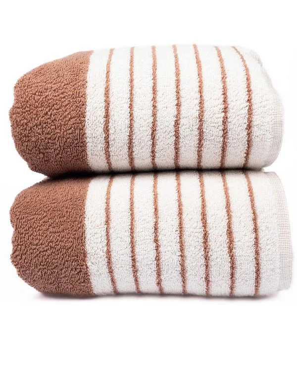 Micro Stripe Bath Bundle - 2 Pack - Warm Taupe - Image 4
