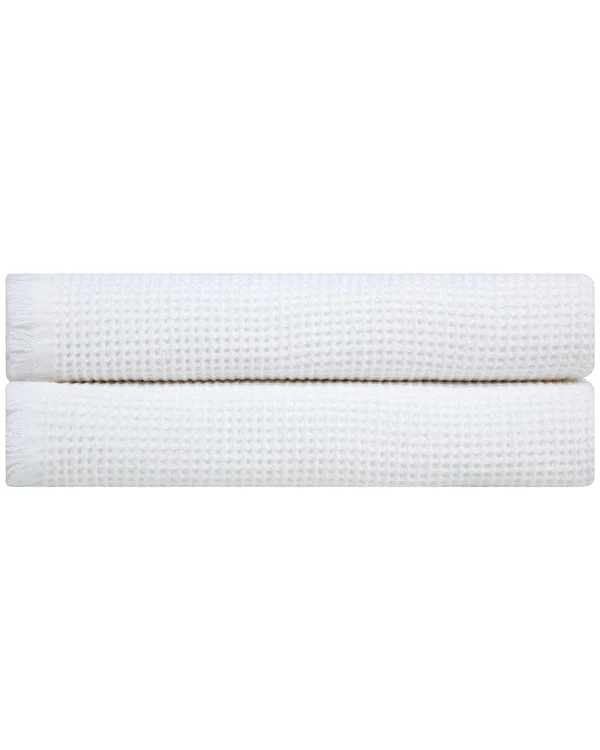 Micro Waffle XL Bath Bundle - 2 Pack -White - Image 2