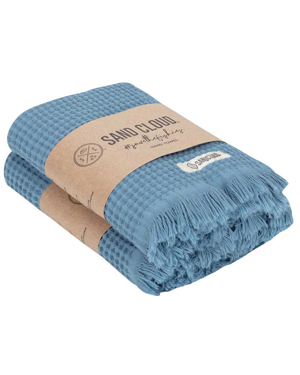 Micro Waffle Hand Bath Bundle - 2 Pack - Slate Blue - Image 3