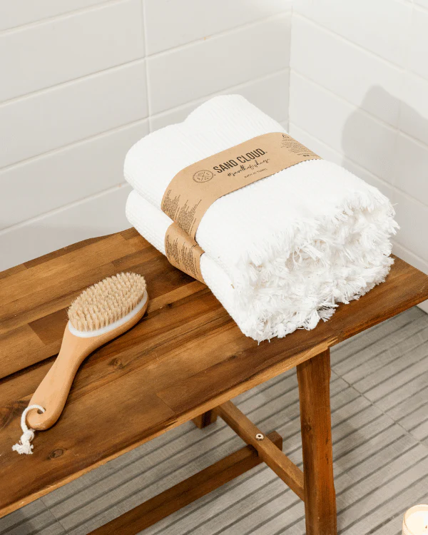 Micro Waffle XL Bath Bundle - 2 Pack -White - Image 9