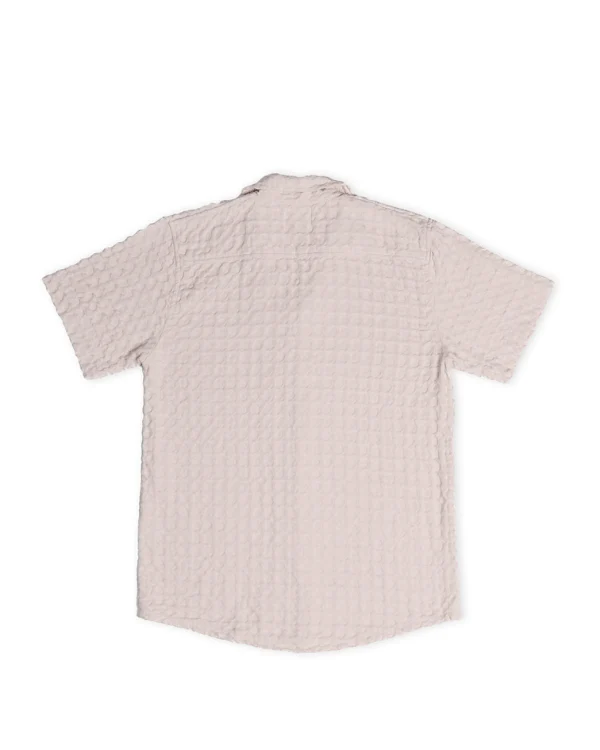 Orb Button Down Waffle Shirt - Sand - Mens - Image 4