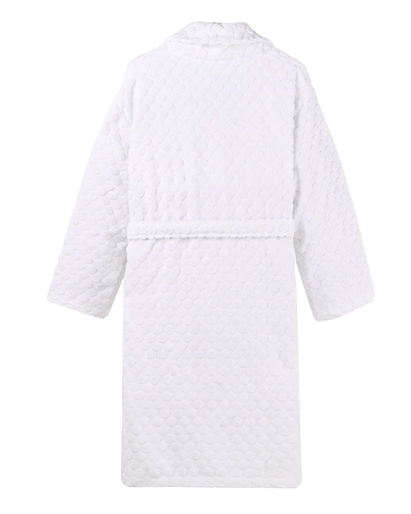 Polka Dot Robe  - White - Image 3
