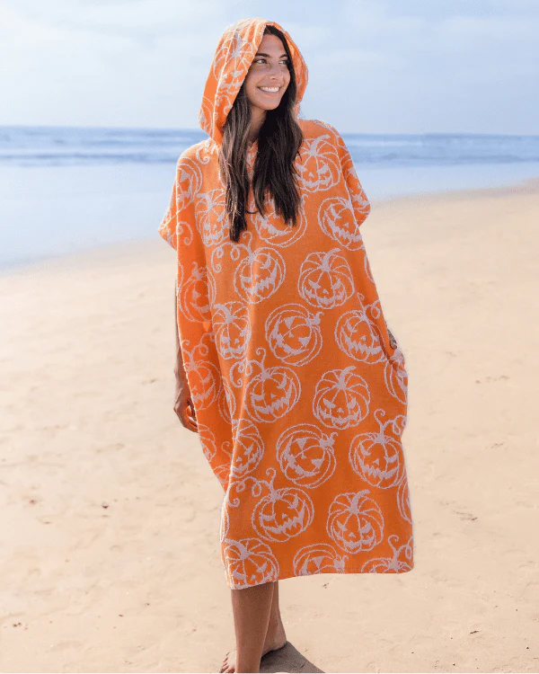 Pumpkin Hooded Poncho - Image 7
