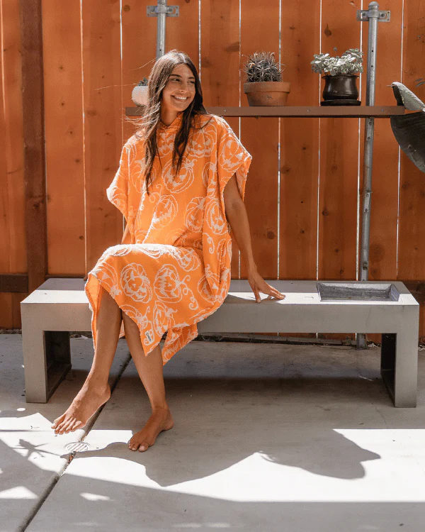 Pumpkin Hooded Poncho - Image 8