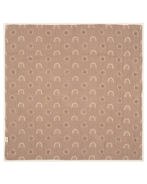 Rainbow Gauze Hooded Blanket Single - Image 2