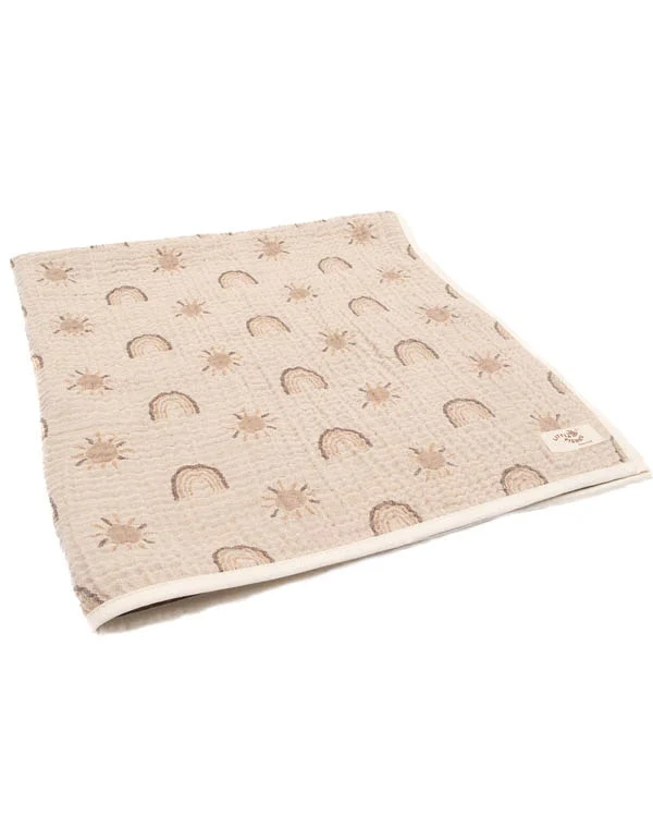 Rainbow Gauze Hooded Blanket Single - Image 4