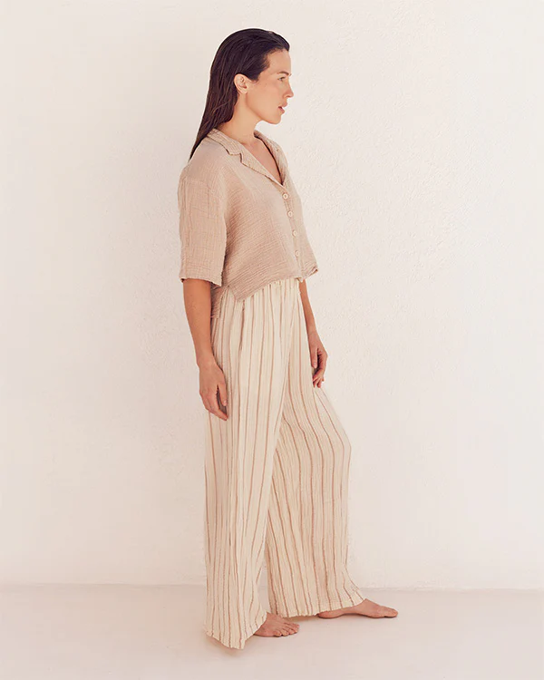 Sagar Gauze Crop Shirt - Pant Set - Image 6