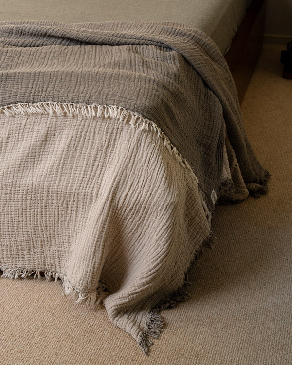 Senna Melange PARTY BLANKET™ Beige- Queen - Image 2