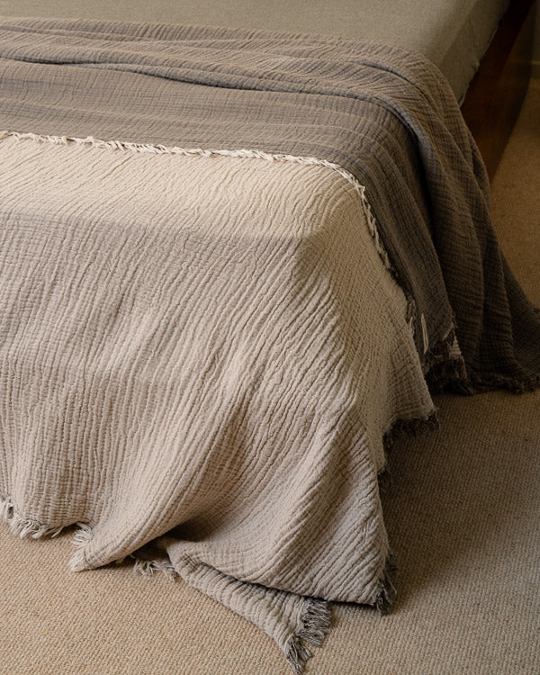 Senna Melange PARTY BLANKET™ Beige- Queen - Image 6