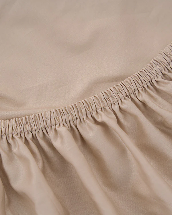 Signature Percale Solid Sheet Set Beige - Image 4