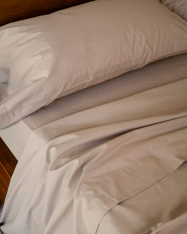 Signature Percale Solid Sheet Set Beige - Image 8
