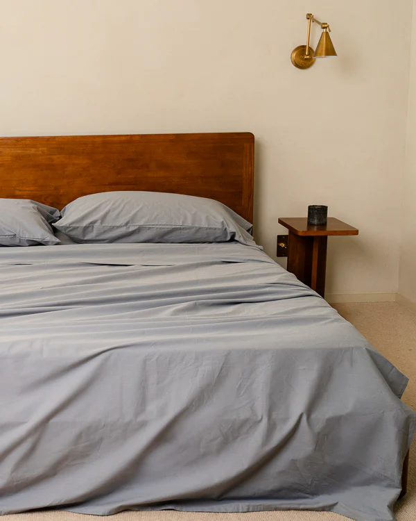 Signature Percale Solid Sheet Set Grey - Image 7
