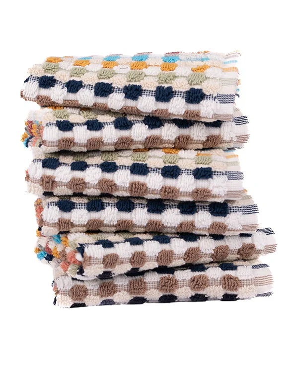 Stripe Polka Dot Washcloth Bath Bundle - 6 Pack - Image 3