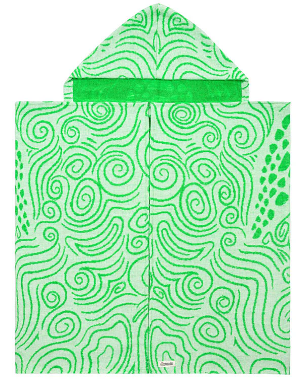 Swirl Turtle Hooded Kids Bath Towel - Image 6