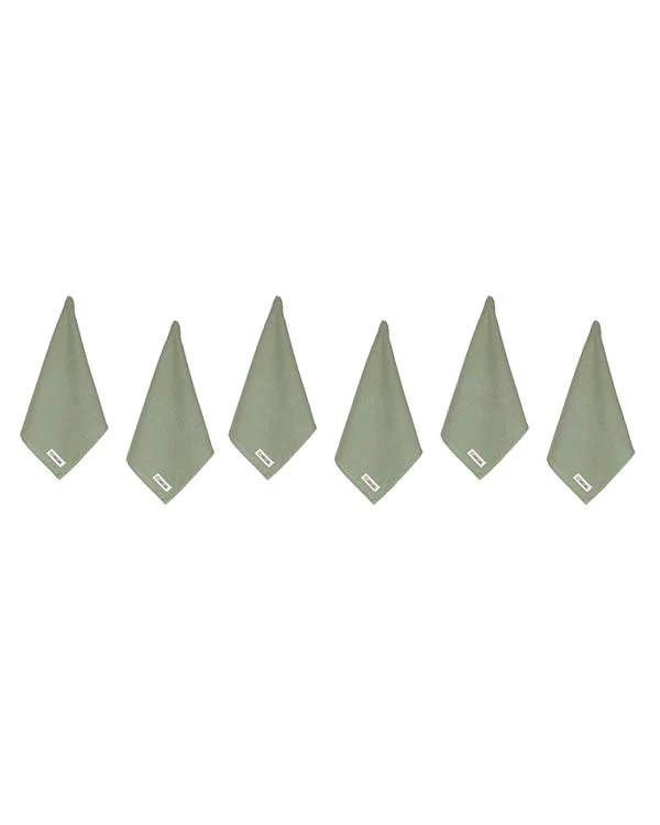 Terra Bath Washcloth Bundle 6 Pack - Hedge Green - Image 4