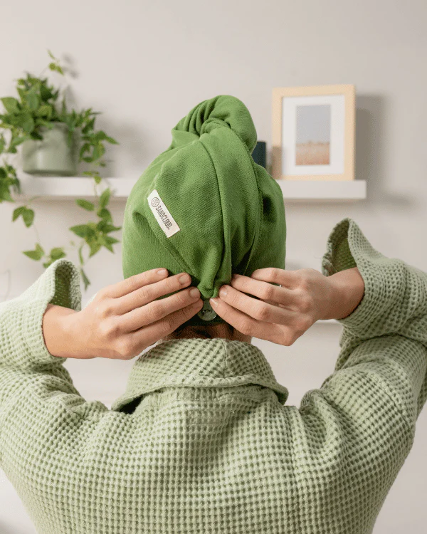 Terra Hair Towel - Green - Image 2