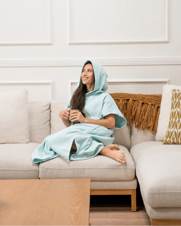 Terra Hooded Poncho - Seaglass - Image 2