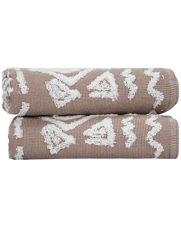 Turtle Mudcloth Hand Bath Bundle - 2 Pack - Taupe - Image 2