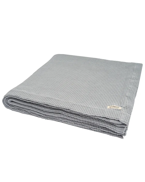 Waffle Shower Curtain - Grey - Image 3